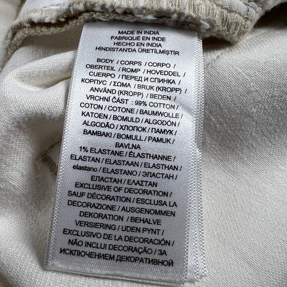 Lauren Ralph Lauren Women's Patchwork Relaxed Tapered Ankle Jeans Cream Size 16 - Picture 12 of 15